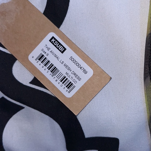 Ksubi Black & Yellow Mesh Mini Dress - Picture 4 of 4